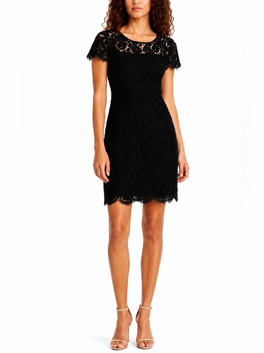 Banana Republic Black Lace Midi Dress - Size 4